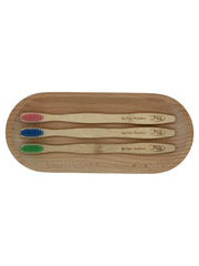Brosse à dent Bambou Rose/Verte/Bleue